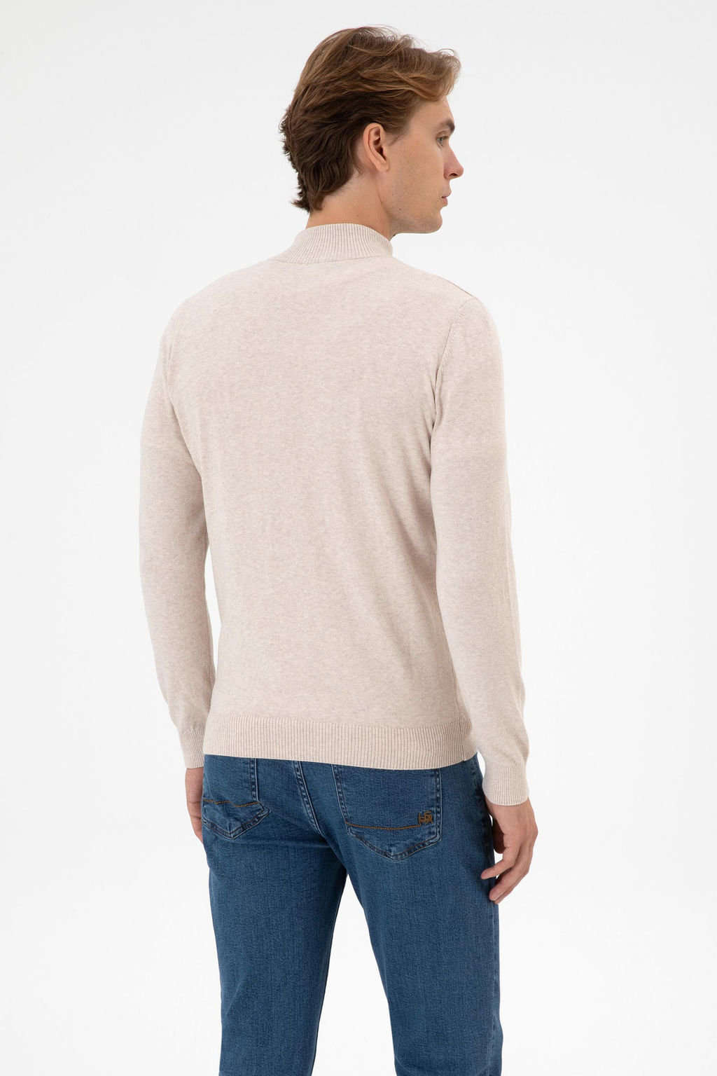 Erkek Slim Fit Ta_ Melanj Triko H_rka - U.s. polo assn фото 12