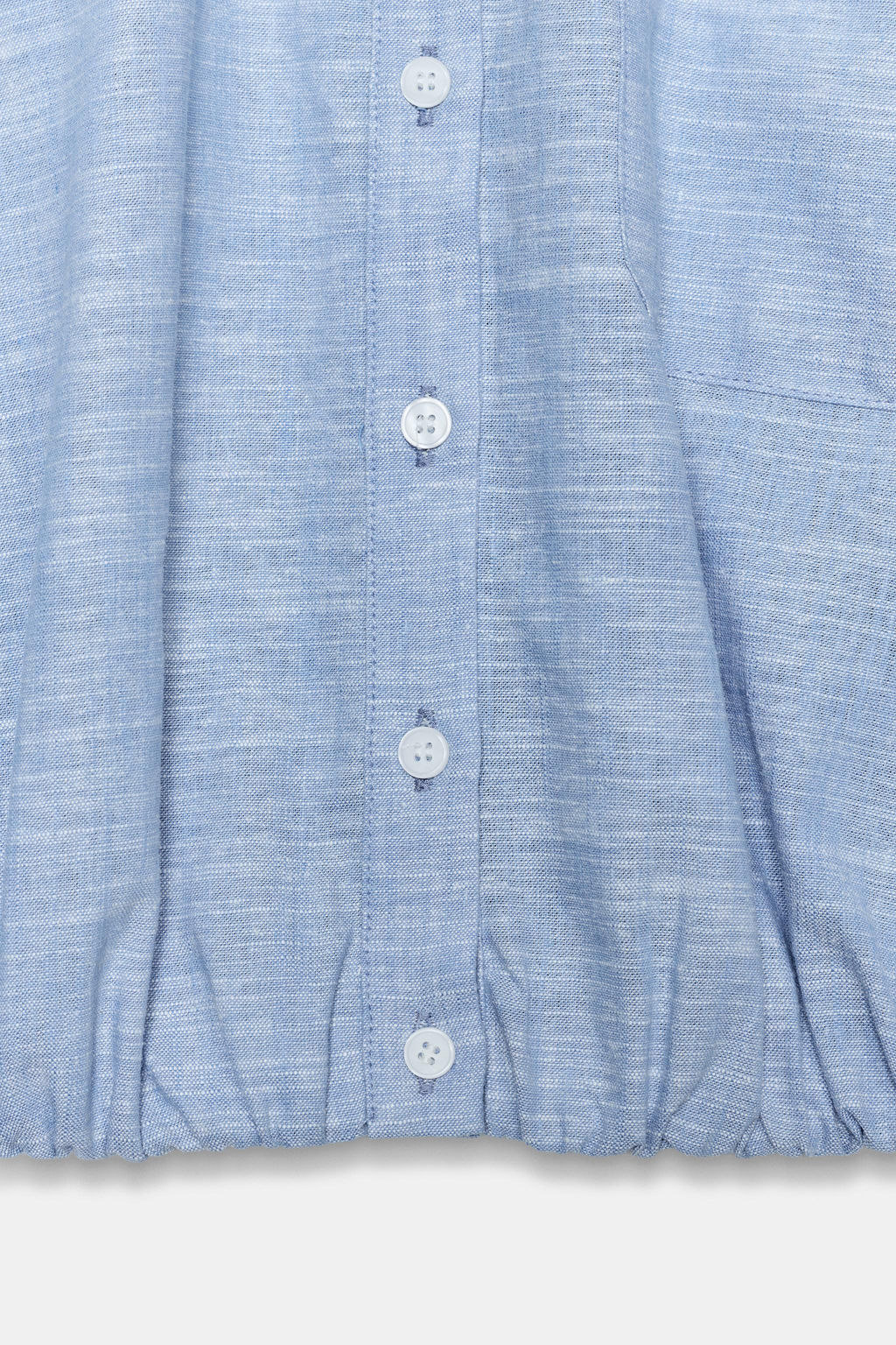 CUERPO ABULLONADO HOMBRERAS CON LINO / Azul claro - Zara фото 7