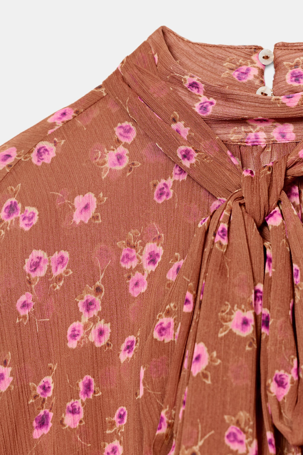 PRINTED SHIRT WITH BOW - Zara фото 12