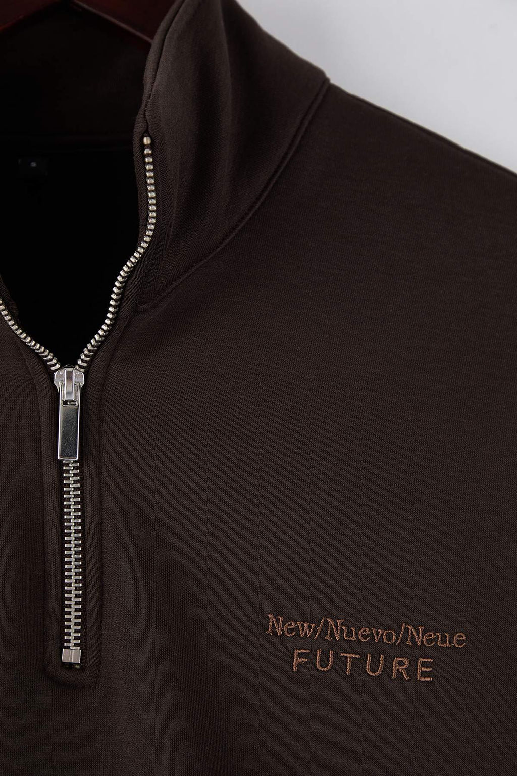 Kahverengi Yeni Oversize/Genis Kesim Yaz? Nak?sl? F?rcal? Kal?n Sweatshirt TMNAW26SW00008 - Trendyolmilla фото 2