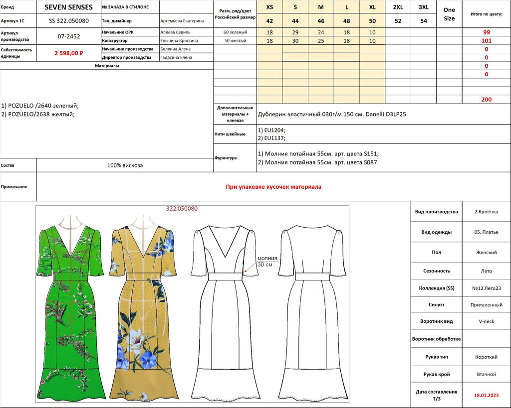 Платье 322.050080/зеленый