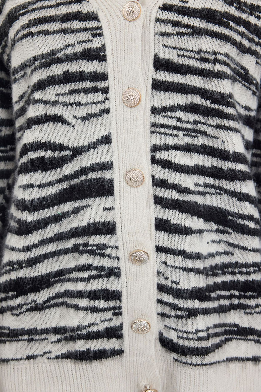 Siyah Yumusak Dokulu Zebra Desenli Triko H?rka TWOAW25HI00239 - Trendyolmilla фото 11