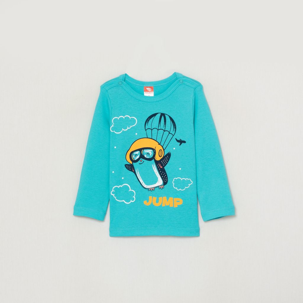 CRB wear/CWNB 62879-40-289 Джемпер для мальчика, бирюзовый/Ex.Cherubino  фото 3