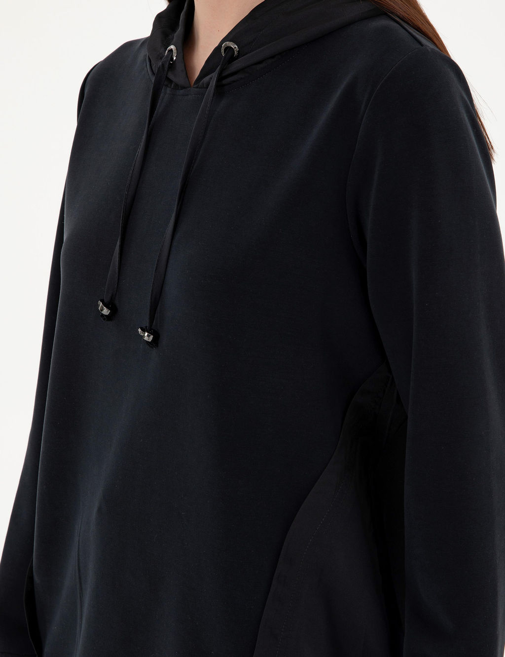 Siyah Comfort Fit Sweatshirt