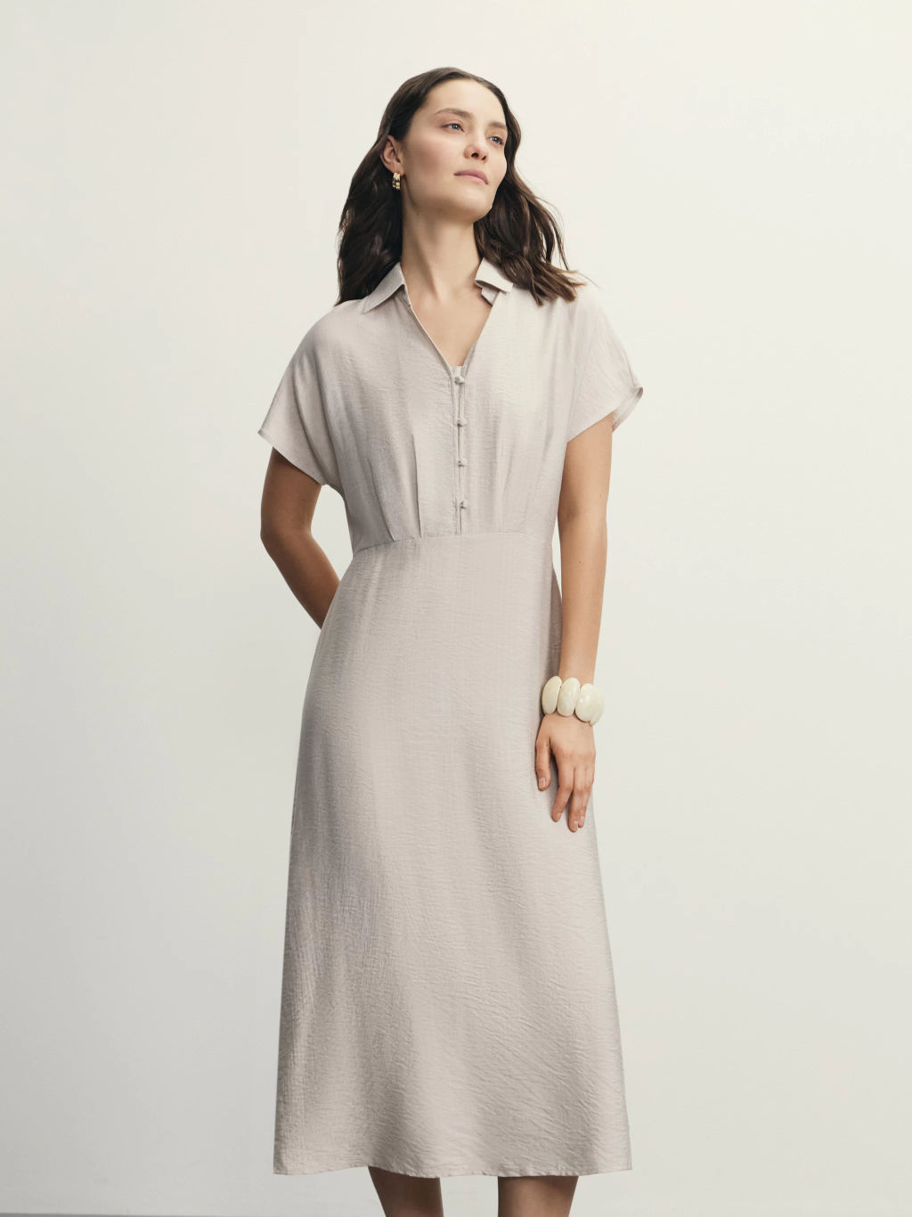 Платье-рубашка из вискозы / Zarina  фото 2