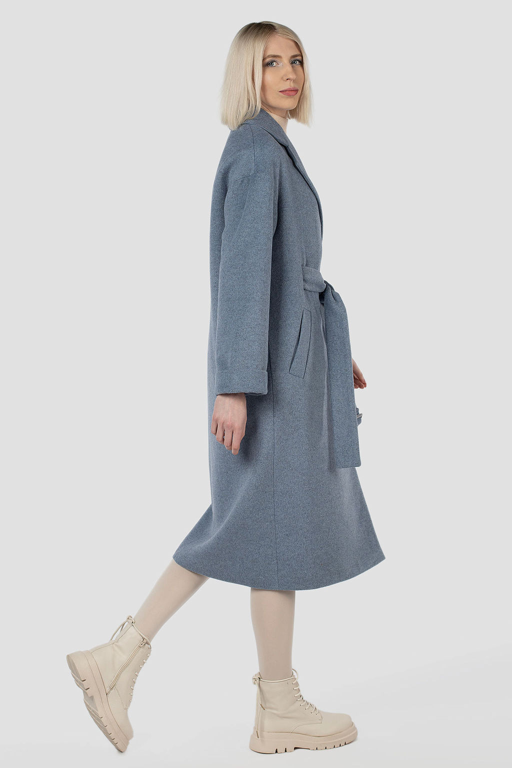 Пальто женское демисезонное (пояс) - El podio фото 5