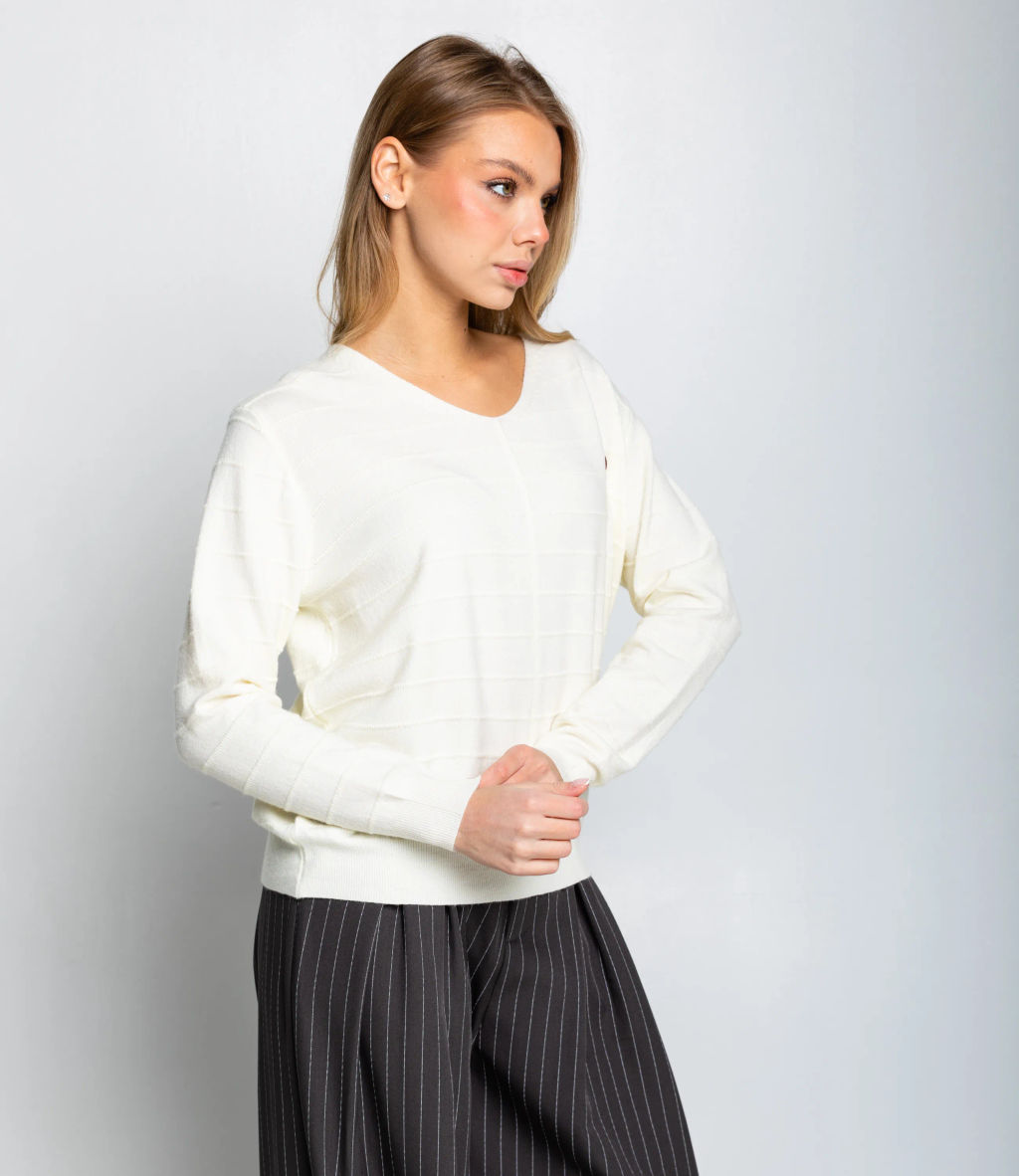 Джемпер #КТ20801, кремовый - Dommod фото 2