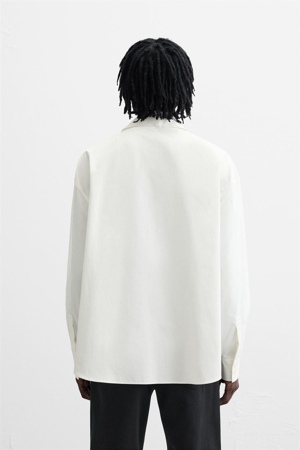 RELAXED FIT TIE-NECK SHIRT - Zara фото 3