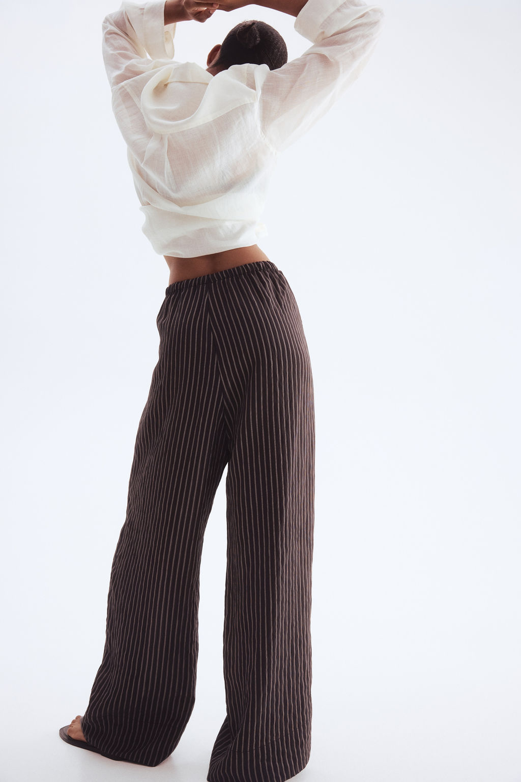 Pantal?n amplio con cord?n de ajuste - H&m фото 9