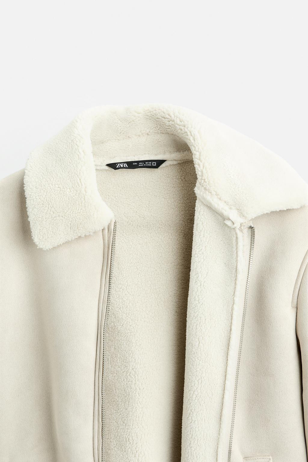 FAUX SUEDE CONTRAST JACKET - Zara фото 28