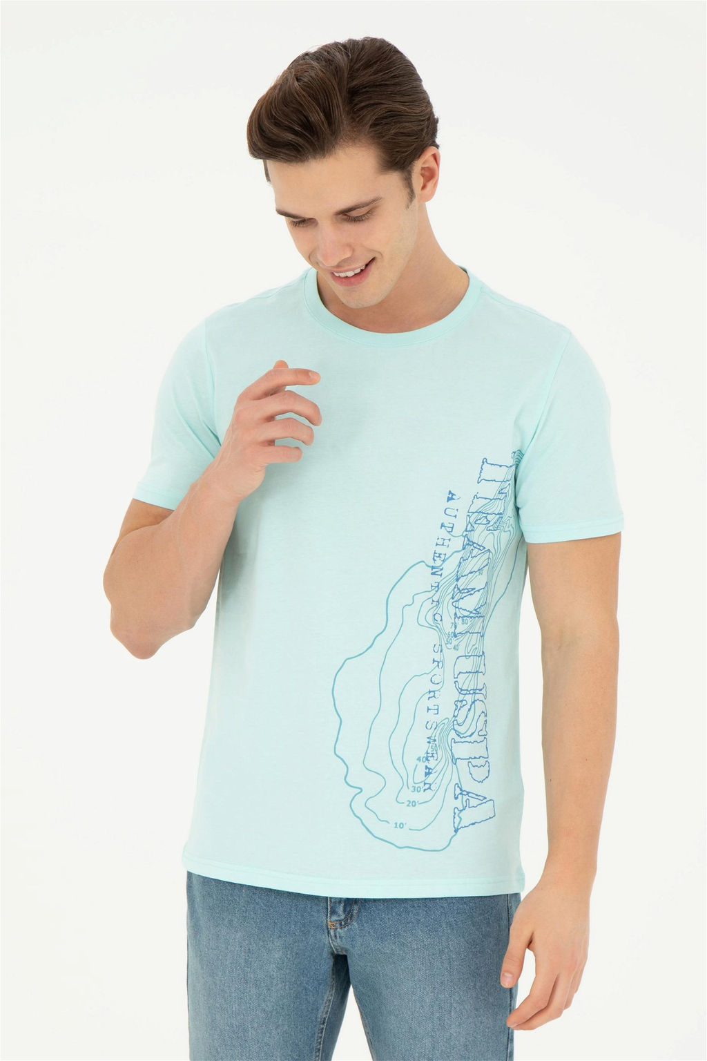 Мужская футболка Nil с круглым вырезом Неожиданная скидка в корзине - U.s. polo assn фото 3