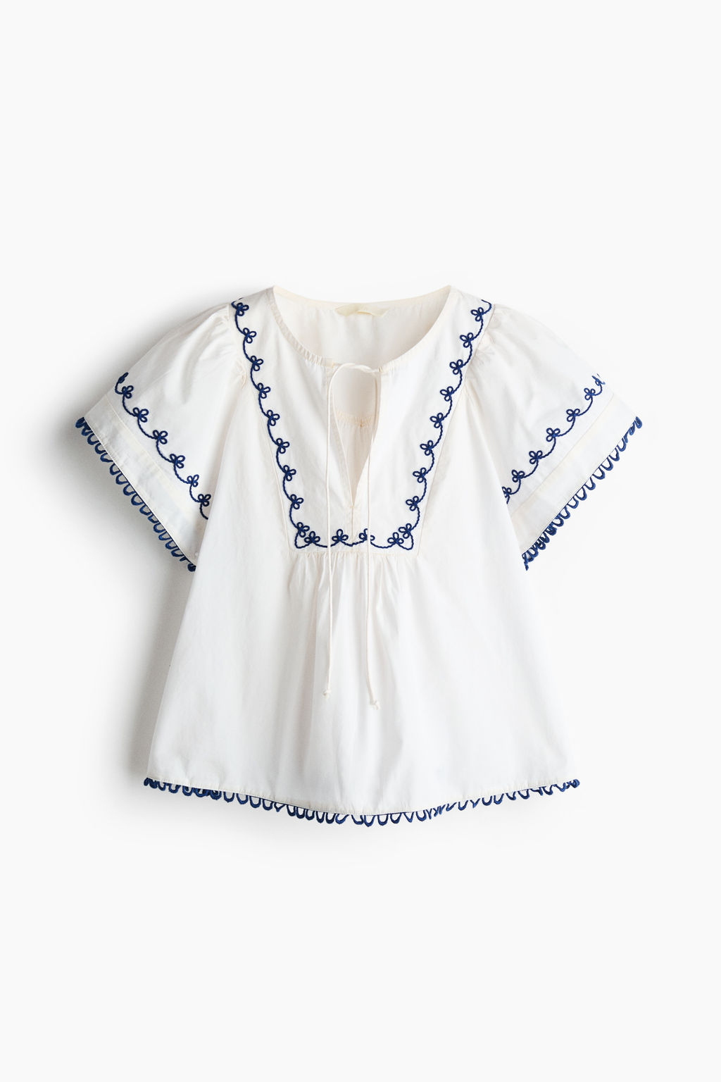 Embroidered cotton blouse - H&m фото 2