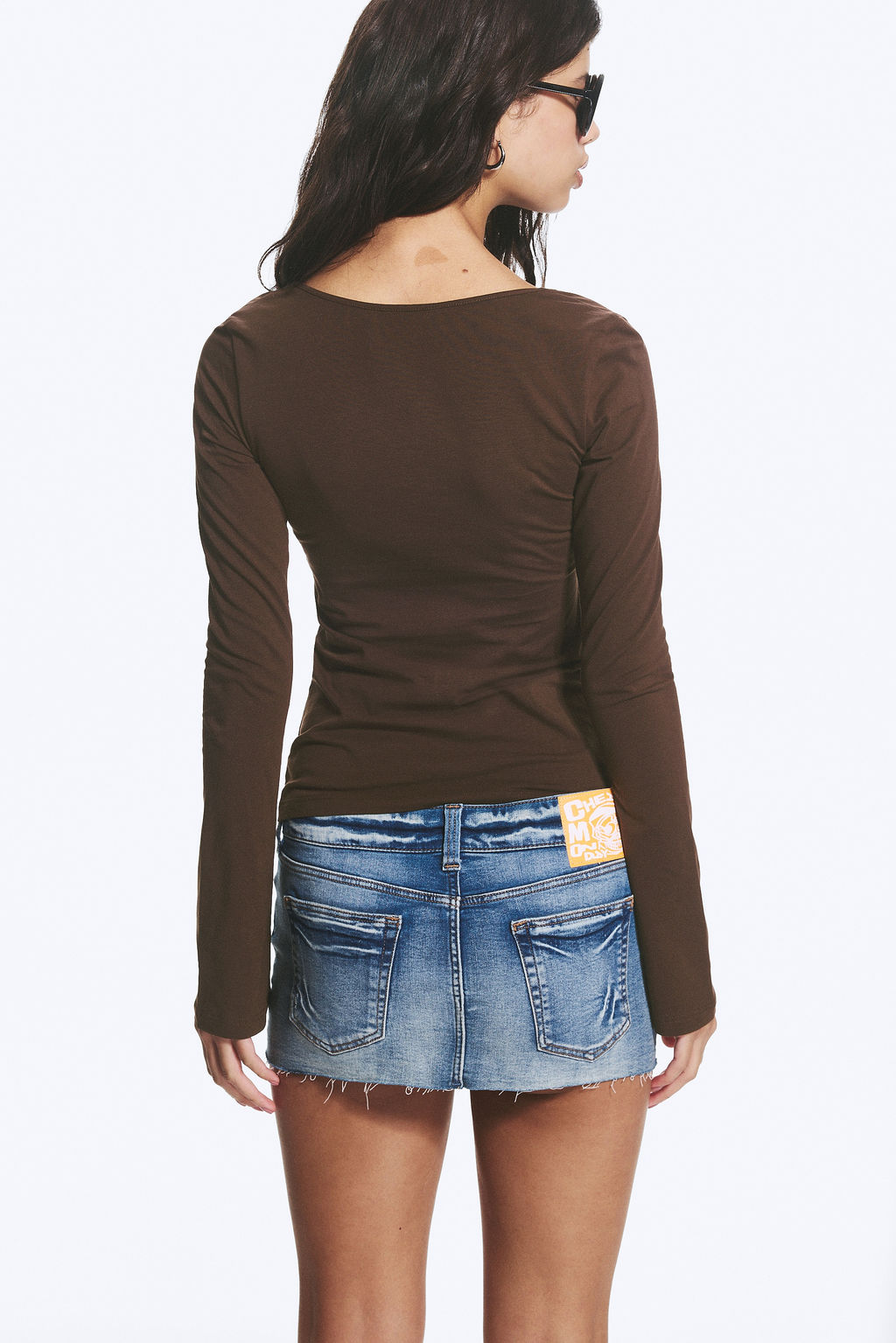 Top Ce?ido de Manga Larga con Escote Redondo - H&m фото 4