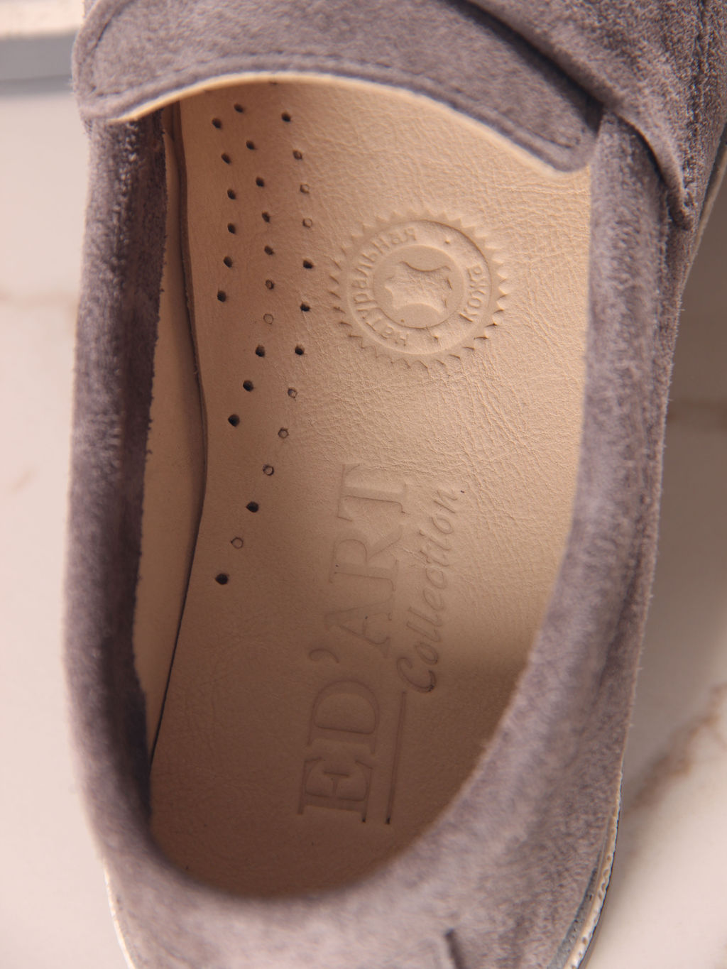 Лоферы 176.rosegr.Серый замок замша