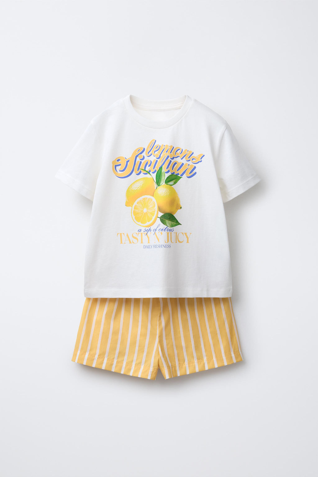6-14 YEARS/ STRIPED LEMON PYJAMAS