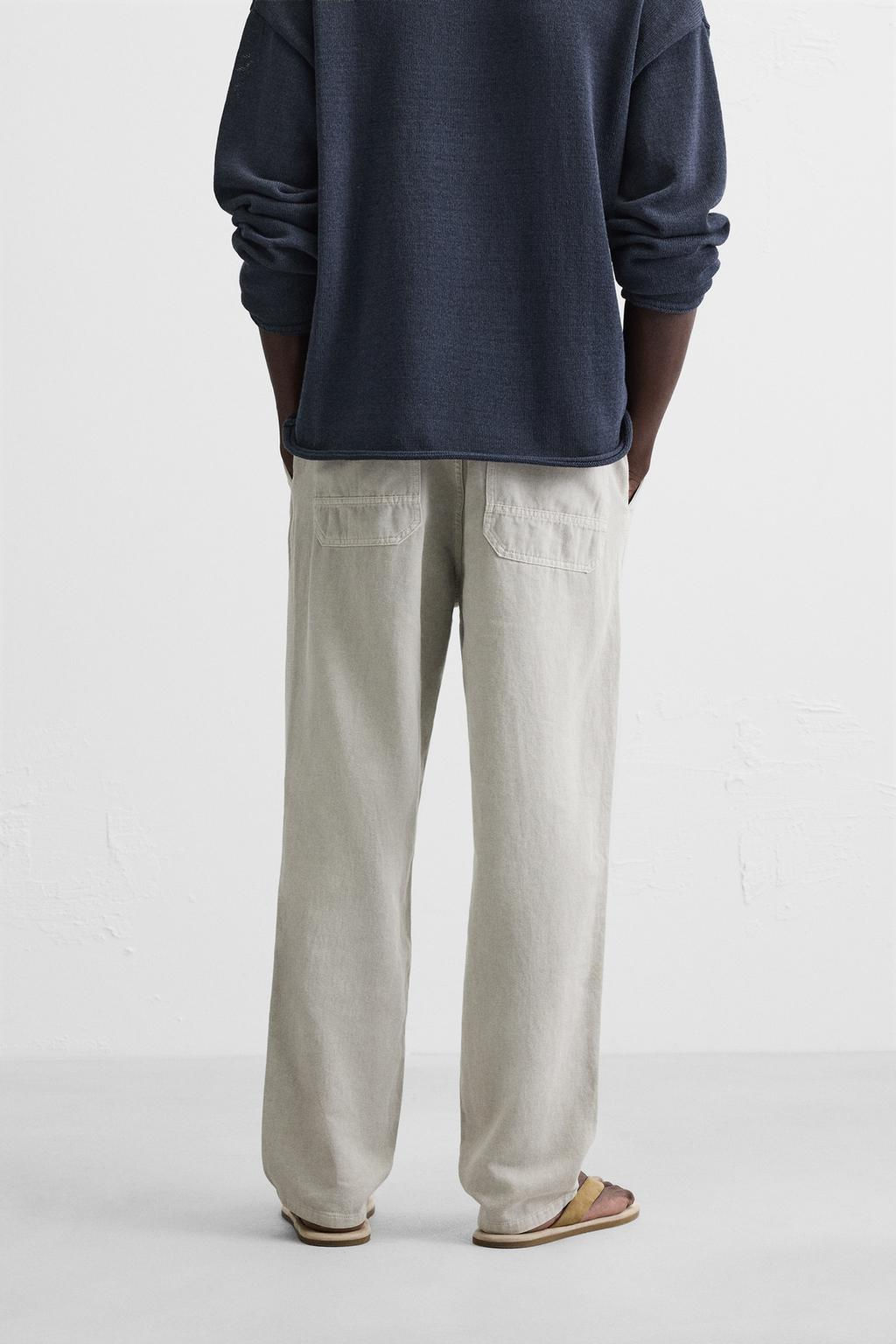 COTTON - LINEN TROUSERS - Zara фото 12