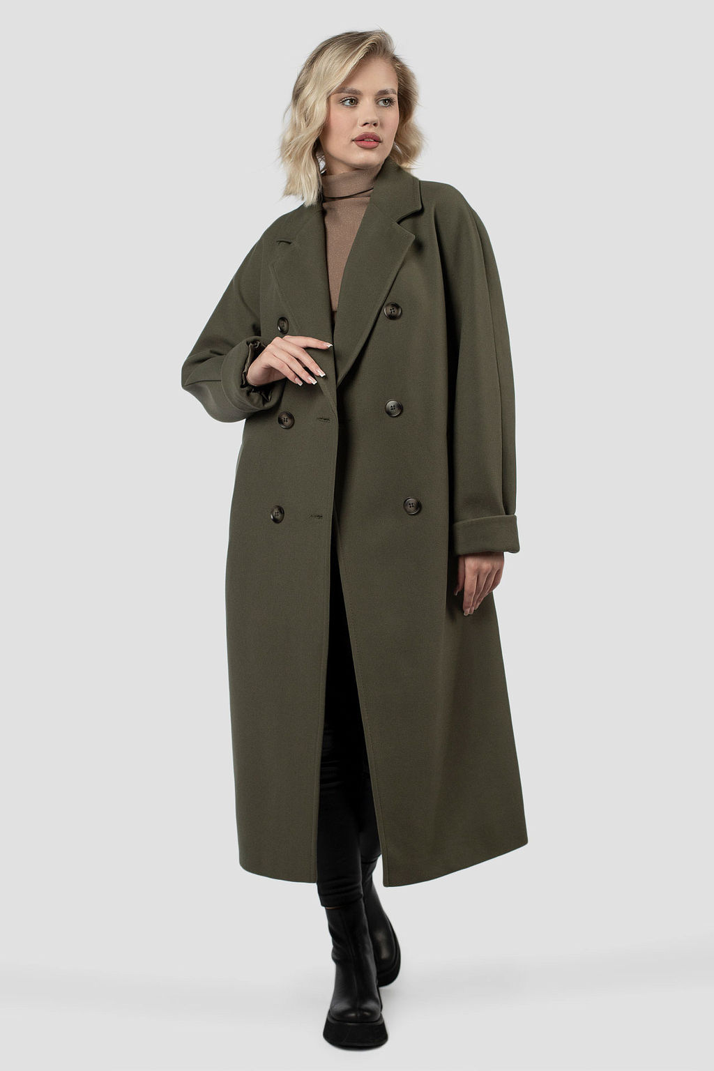 01-10895 Пальто женское демисезонное (пояс) - El podio фото 4