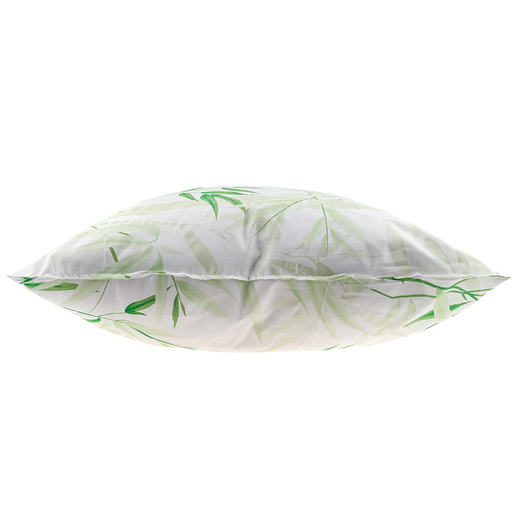 Подушка для сна 60х60см "Бамбук", "Оптима" силиконизированное волокно высшего сорта, полиэстер 100%, вес 0,8кг, чехол - тик 90г/м2, несъемный, внутренний чехол нетканное полотно (полиэстер 100%), упаковка п/э пресс, "Домашняя мода" (Россия)