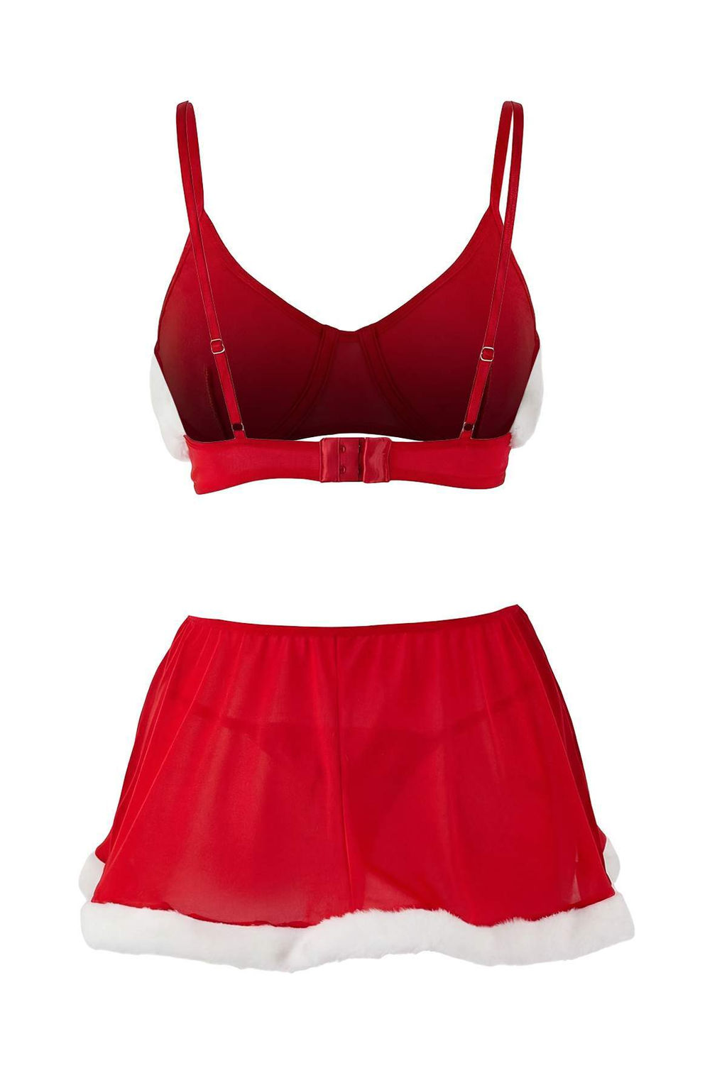 K?rm?z? 3lu Y?lbas? Temal? Pelus Detayl? Tul Tanga Kulotlu Ic Camas?r Tak?m? THMAW26CC00032