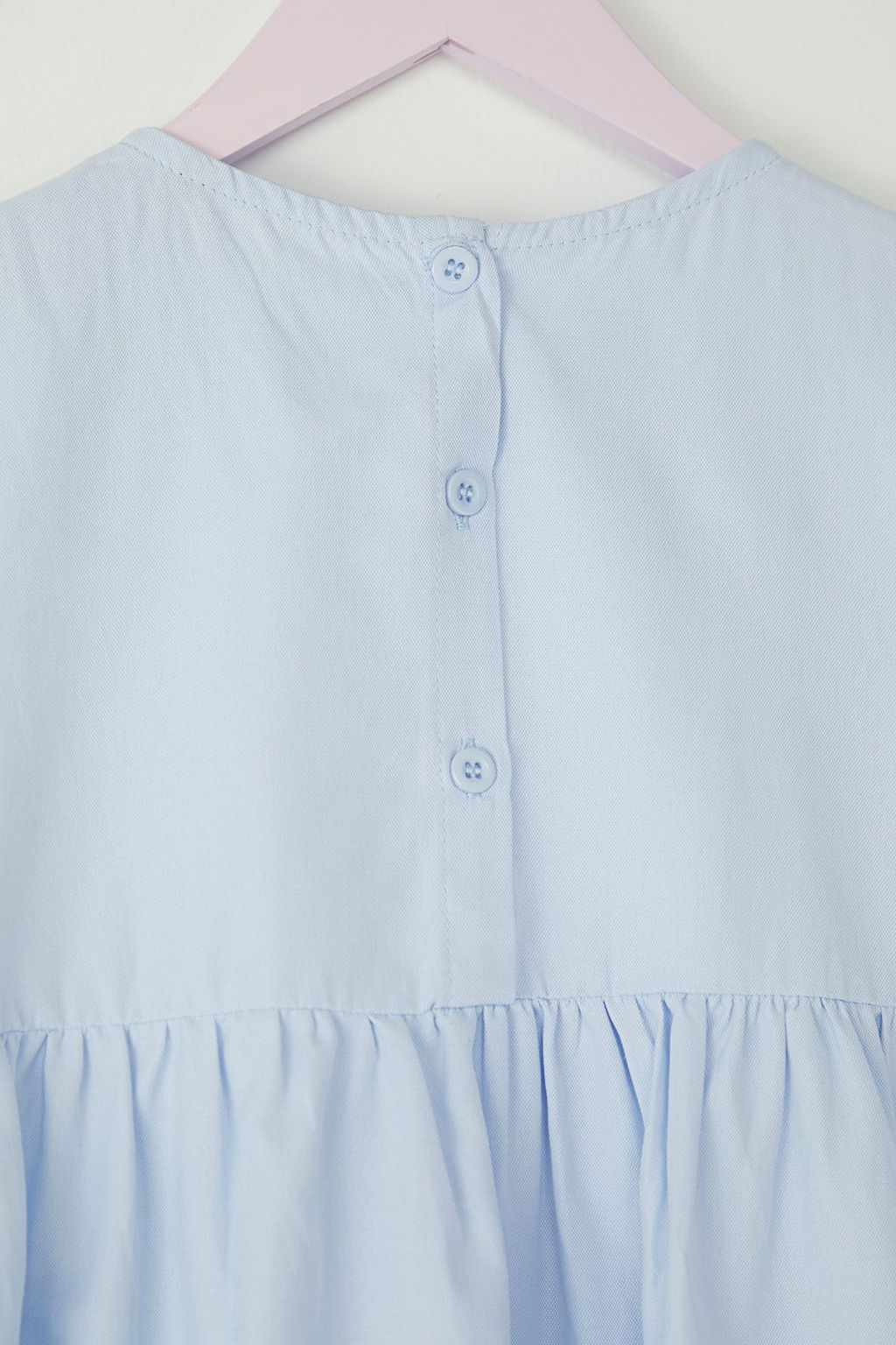 Pembe K?z Cocuk Pamuklu Balon Kol Kruvaze Detayl? Mini Bayraml?k Dokuma Elbise TKDSS25EL00023 - Trendyolmilla фото 7