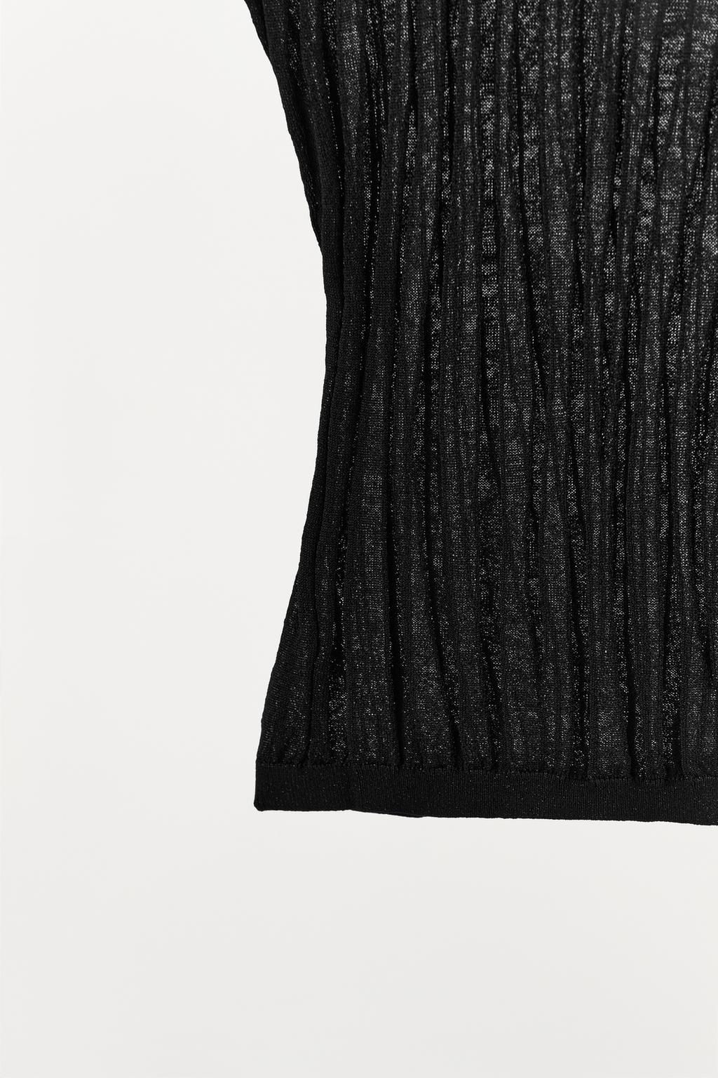 SPARKLY RIB KNIT TOP - Zara фото 8