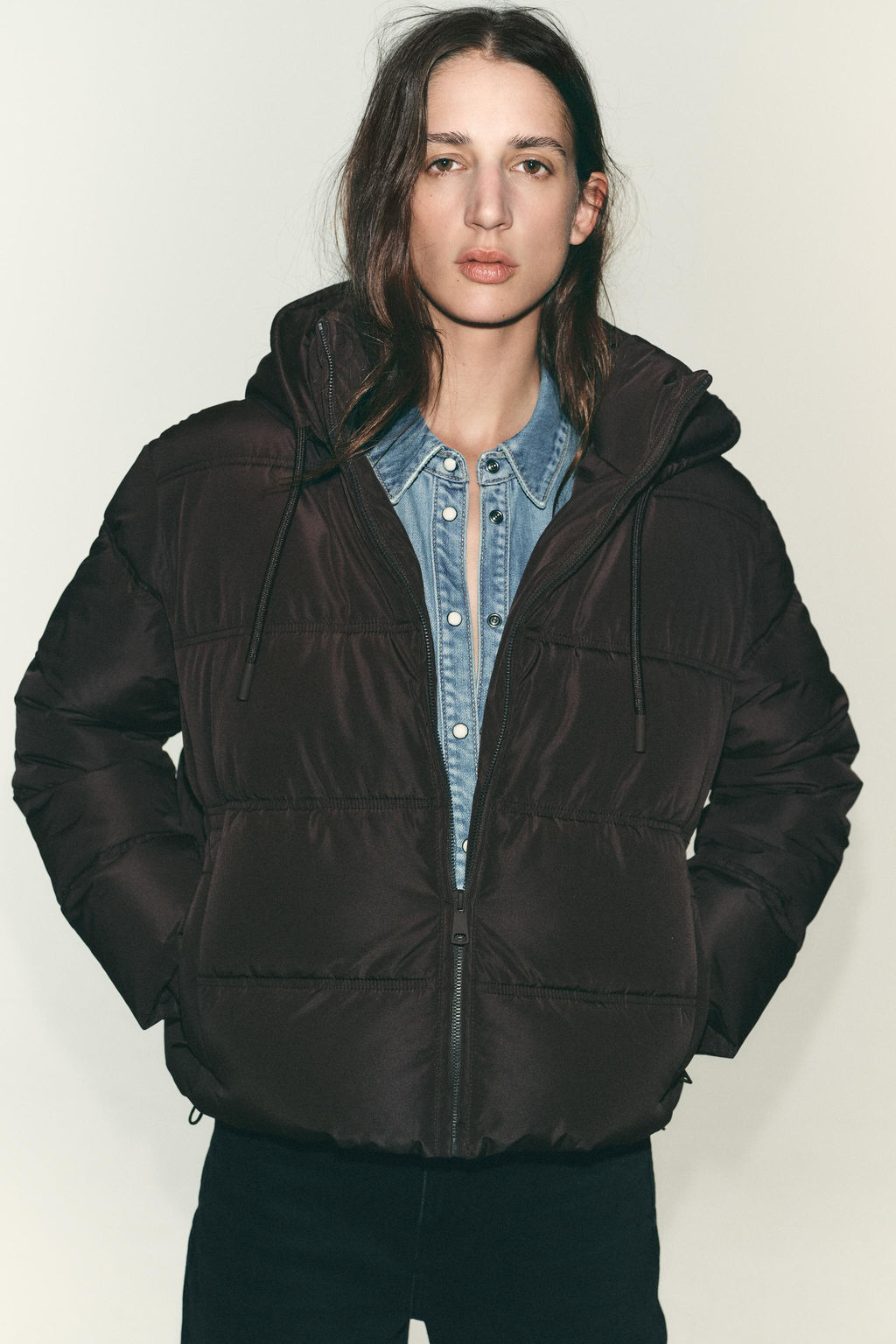 WATER AND WIND PROTECTION SHORT PUFFER ANORAK - Zara фото 5