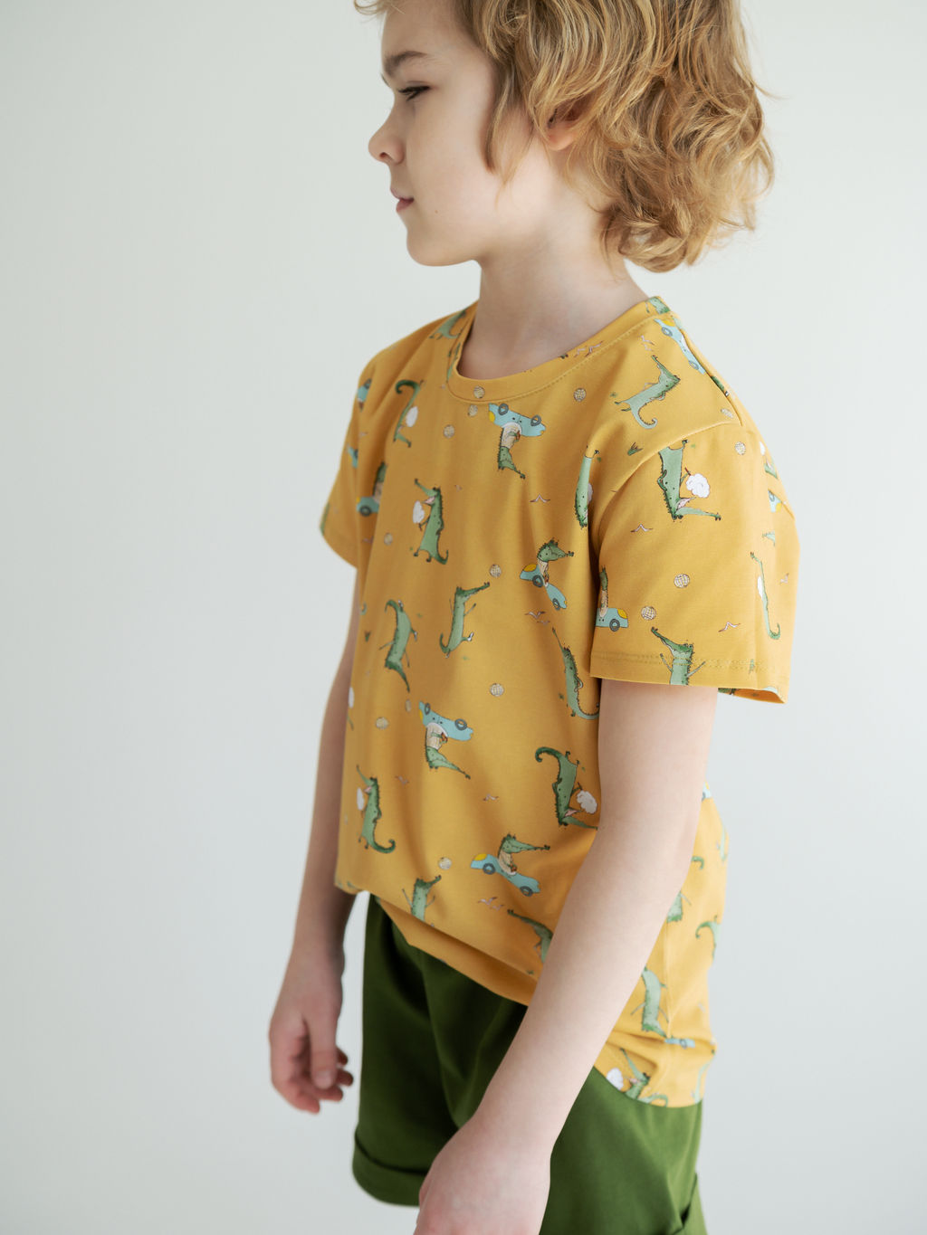 Футболка для мальчика Крокодил, серый - Lesi kids фото 19