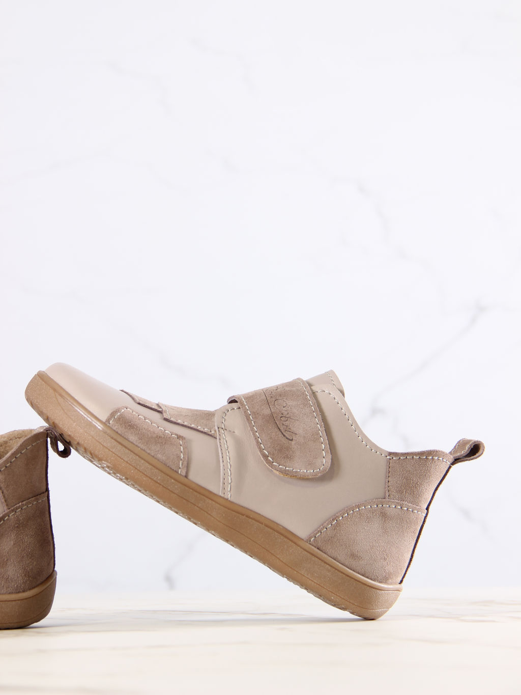 Босоногие ботинки EDART 206.NATAbr.Визон+капучино замша/шерсть