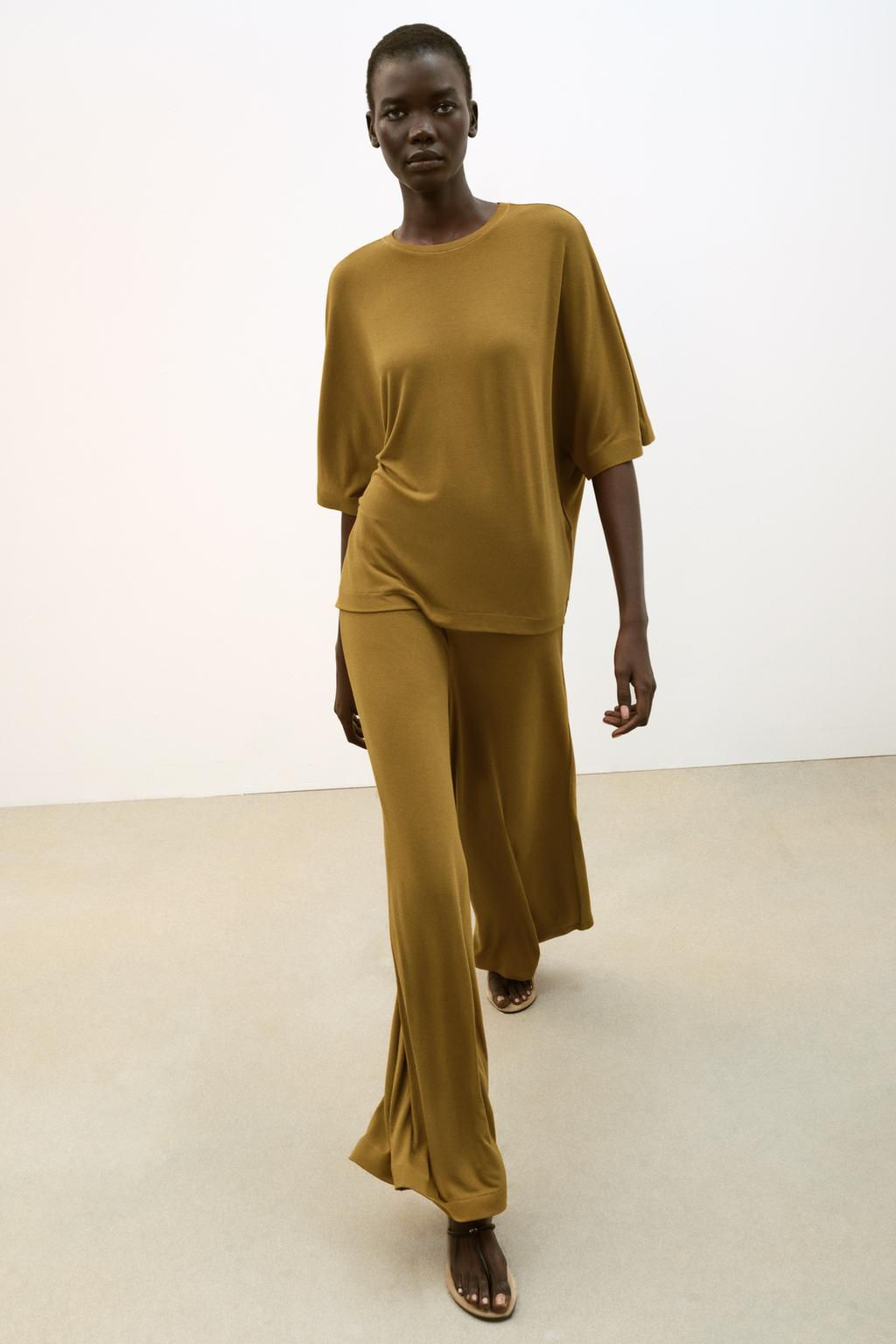 OVERSIZE FLOWING T-SHIRT - Zara фото 8