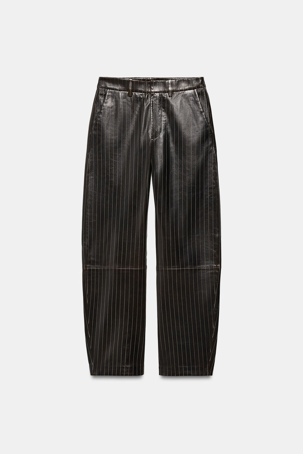 STRIPED LEATHER TROUSERS ZW COLLECTION LIMITED EDITION - Zara фото 17
