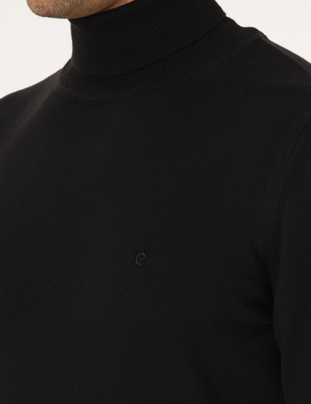 Siyah Slim Fit Bal_k__ Yaka Basic Triko Kazak - Pierre cardin фото 7