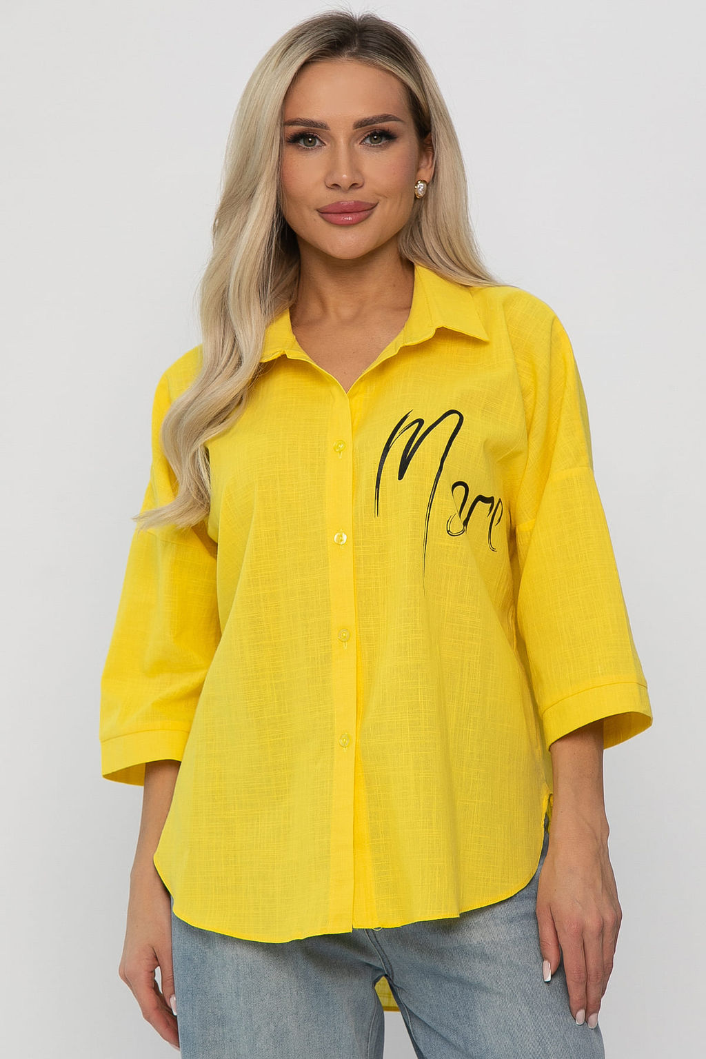 Блуза Песчаный пляж (желтая) Б13787-18М - Lt collection фото 2