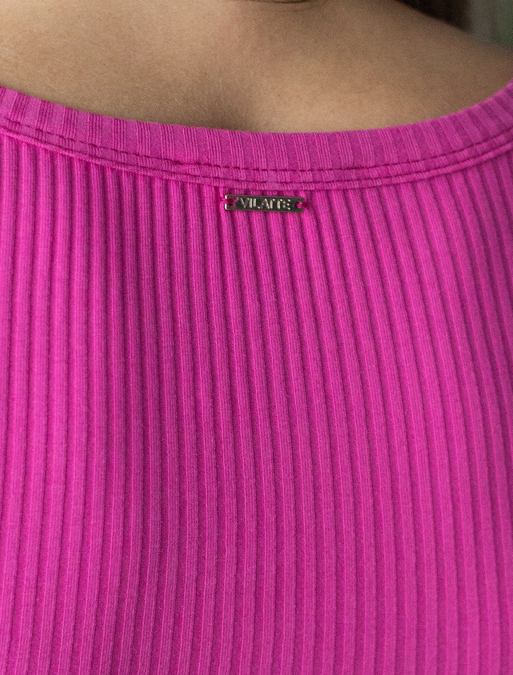 Топ Vilatte D43.178 хлопок с полиуретаном фуксия  фото 2