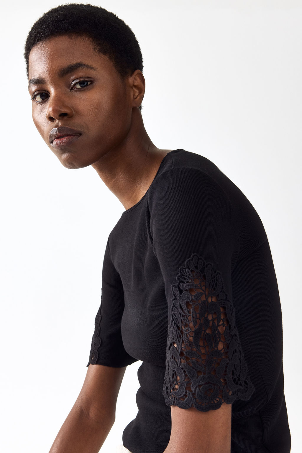 Top de canal? con inserciones de encaje - H&m фото 5