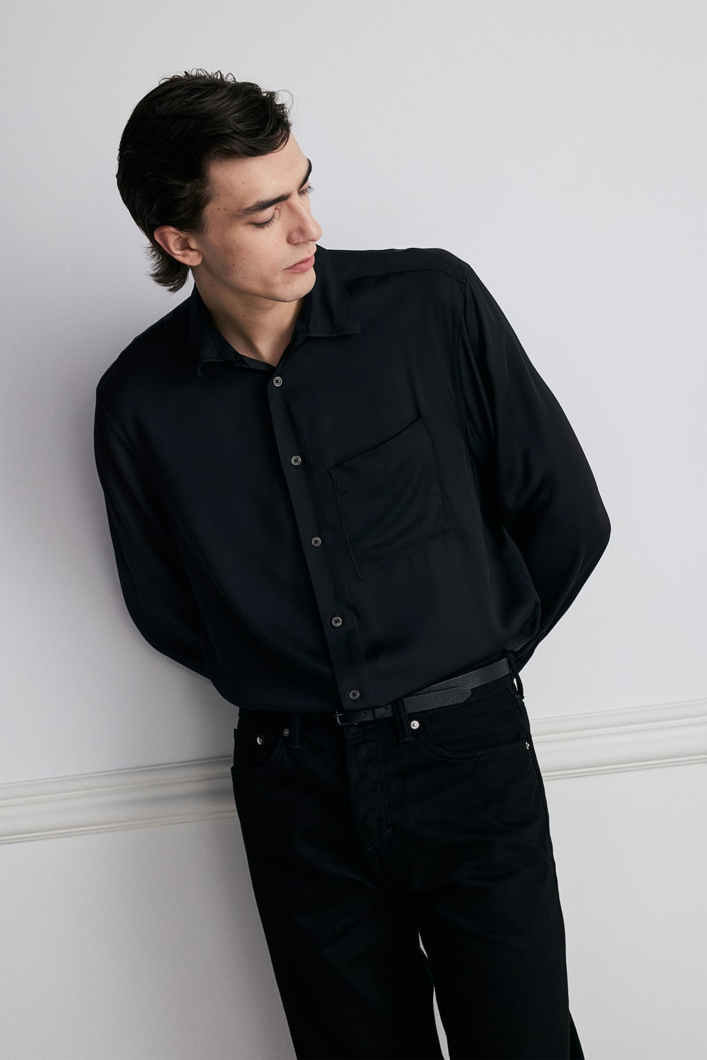 Camisa de saten Regular Fit