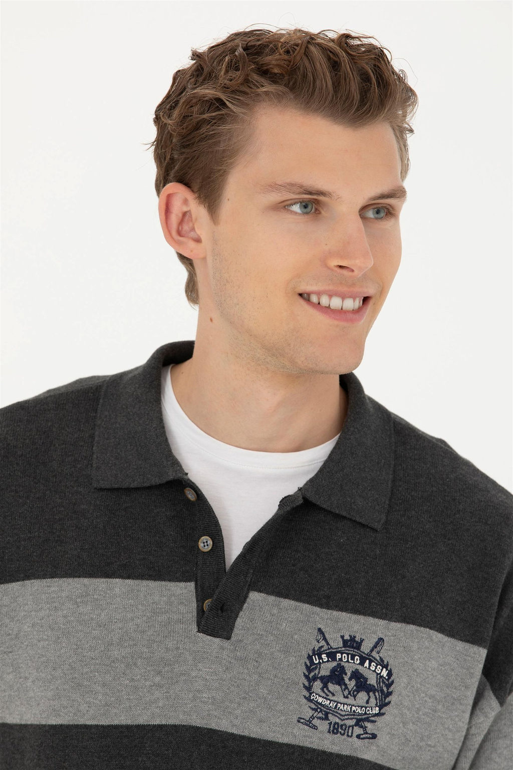 Мужской свитер антрацитового меланжа - U.s. polo assn фото 8