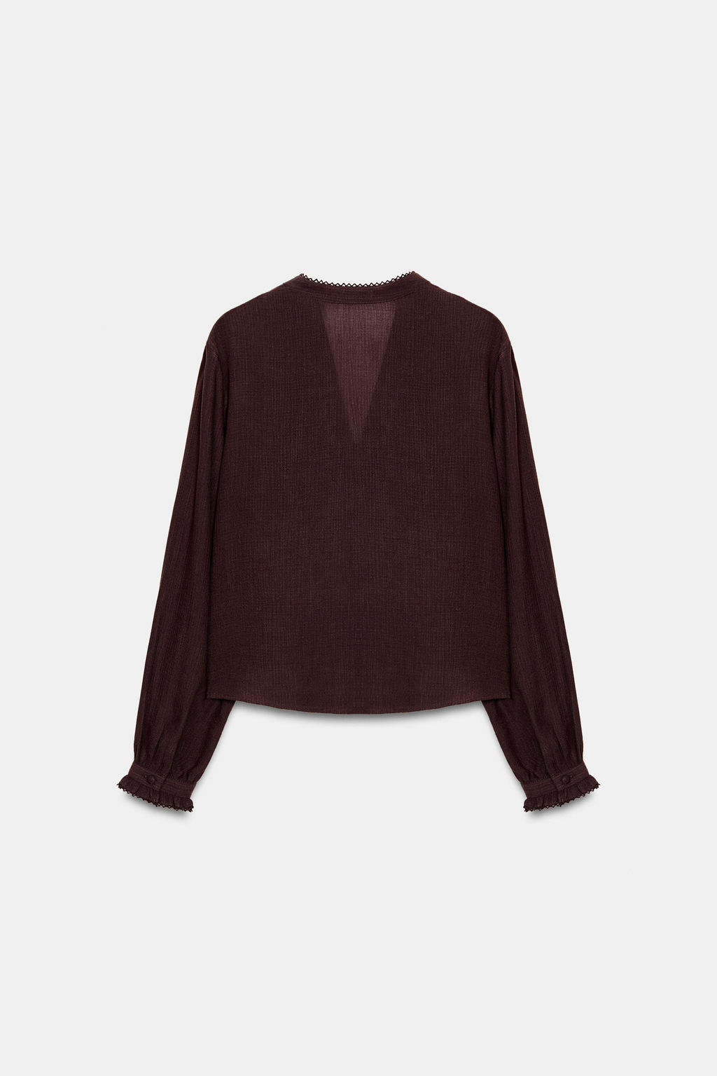 BLUSA BORDADOS / Marr?n - Zara фото 7