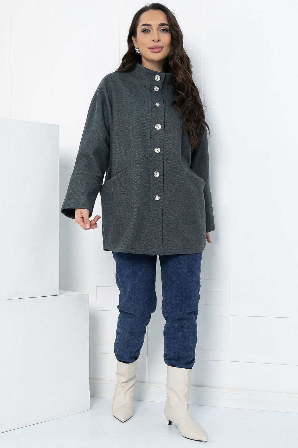 Жакет Вместе навсегда (темно-серый) Б12804-4М - Lt collection фото 10