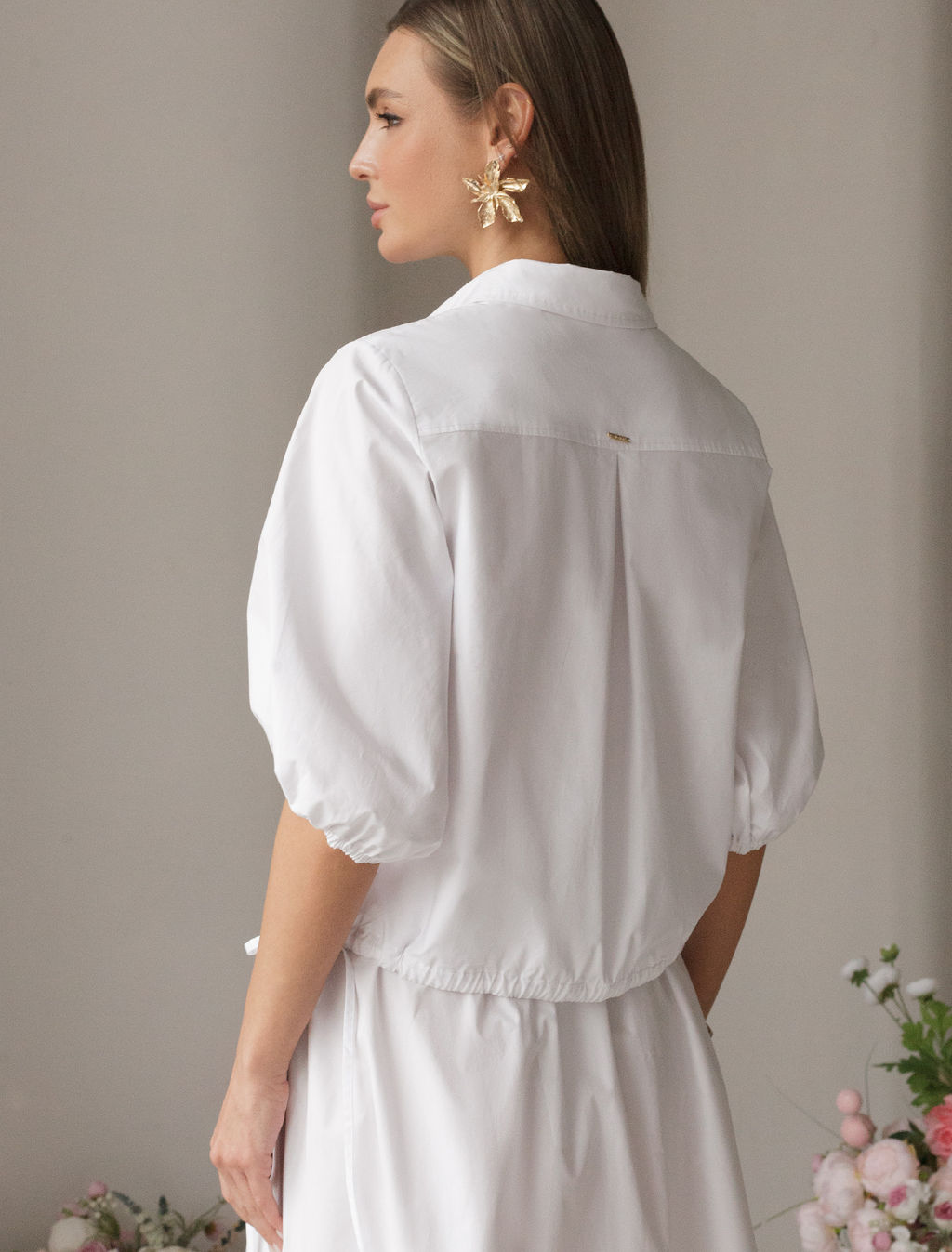 Блузка из легкого хлопкового поплина - Vilatte фото 4