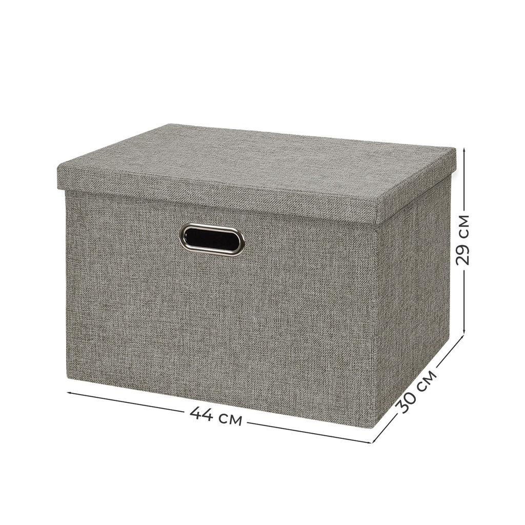 VAL B14-BOX-L Короб стеллажный с крышкой, 44*30*29 см, серый, аромасаше в комплекте, BASIC, шт