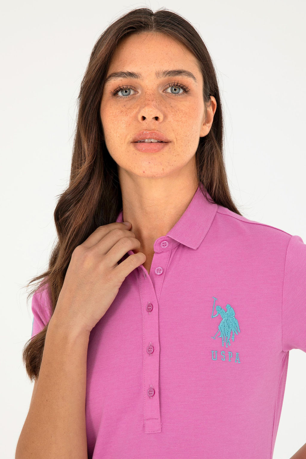 Женская фиолетовая базовая футболка - U.s. polo assn фото 2