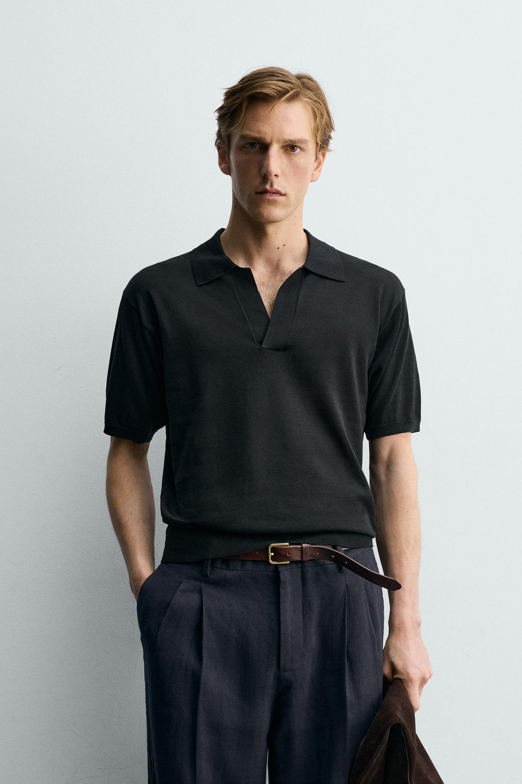 POLO PUNTO REGULAR FIT / Negro - Zara фото 2