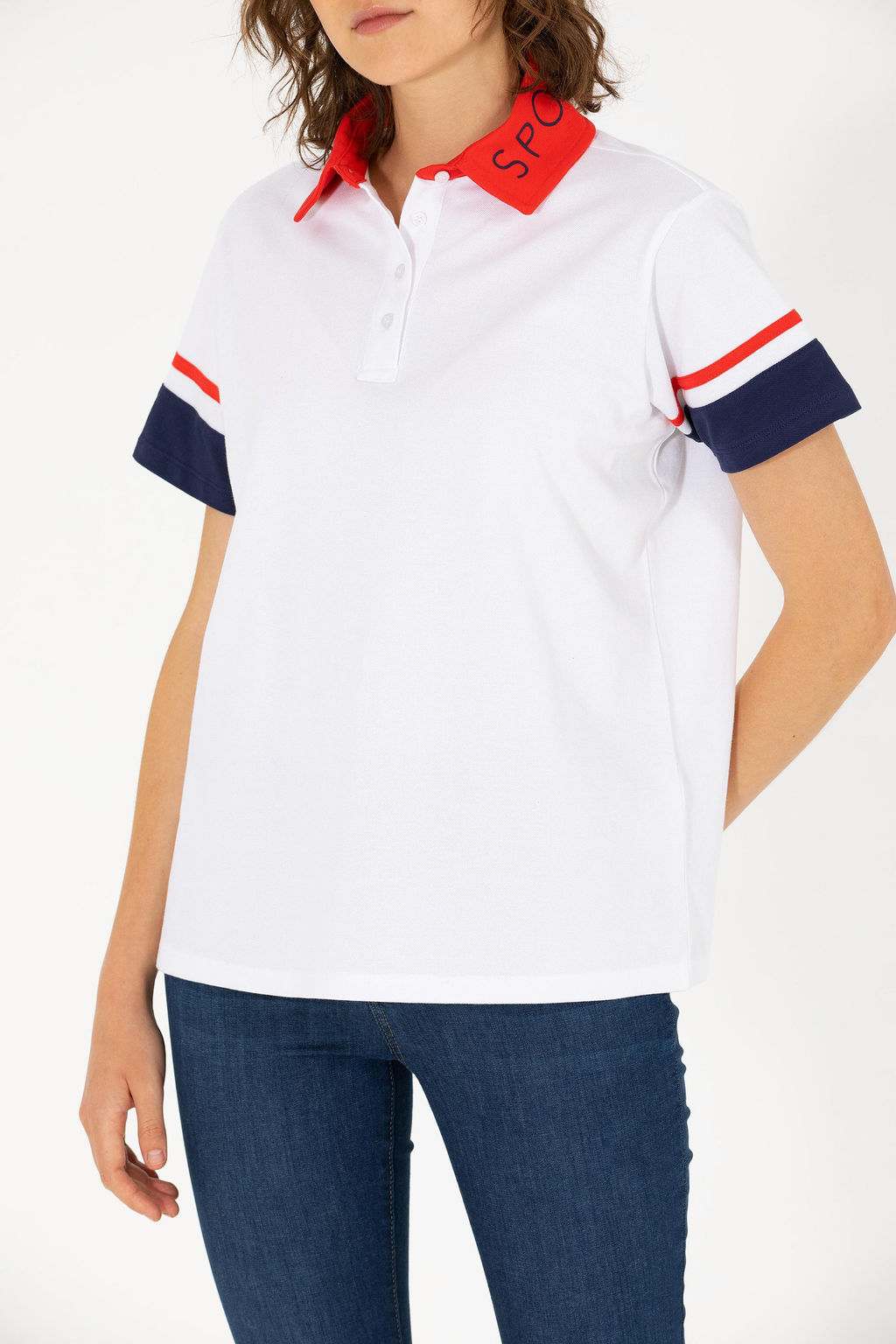 Kad_n Beyaz Polo Yaka Ti__rt - U.s. polo assn фото 6