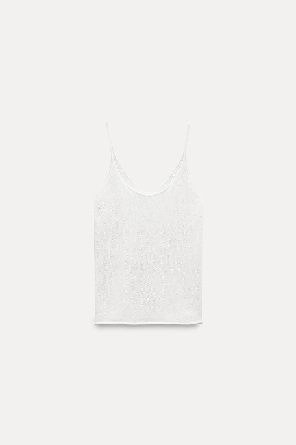 PLAIN STRAPPY KNIT TOP - Zara фото 11