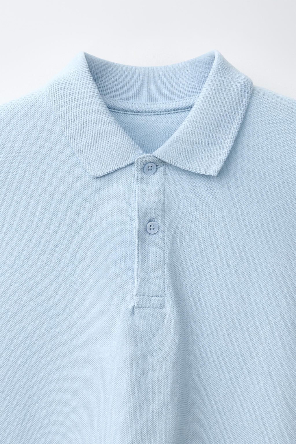 POLO B?SICO PIQU? / Azul pastel - Zara фото 3