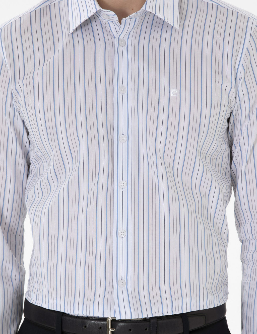 Рубашка Pierre Cardin Slim Fit синяя с длинным рукавом