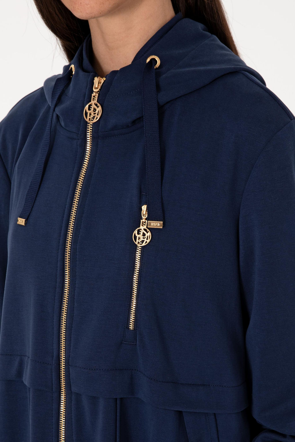 Kad_n Lacivert Sweatshirt Sepette S_rpriz _ndirim - U.s. polo assn фото 7