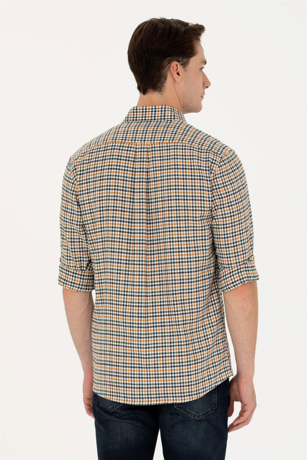 Мужская зеленая рубашка с длинным рукавом - U.s. polo assn фото 5