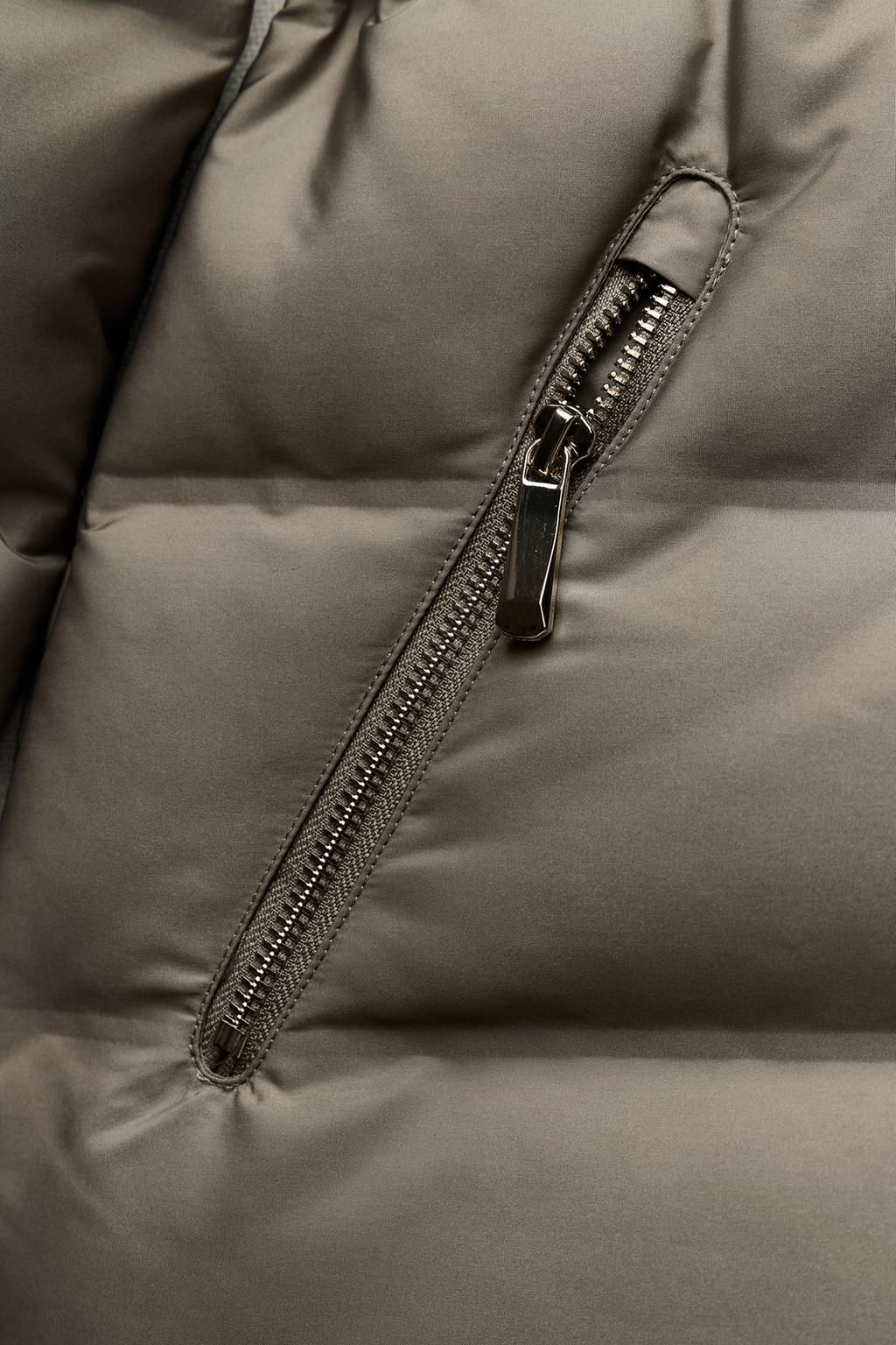 WATER AND WIND PROTECTION HOODED BELTED PUFFER JACKET - Zara фото 11