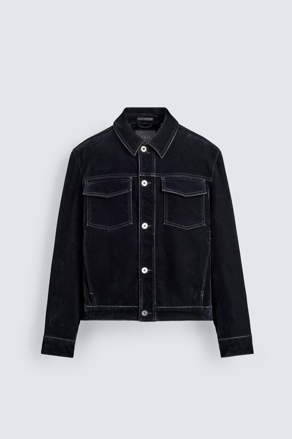 FLOCKED VELVET JACKET - Zara фото 7